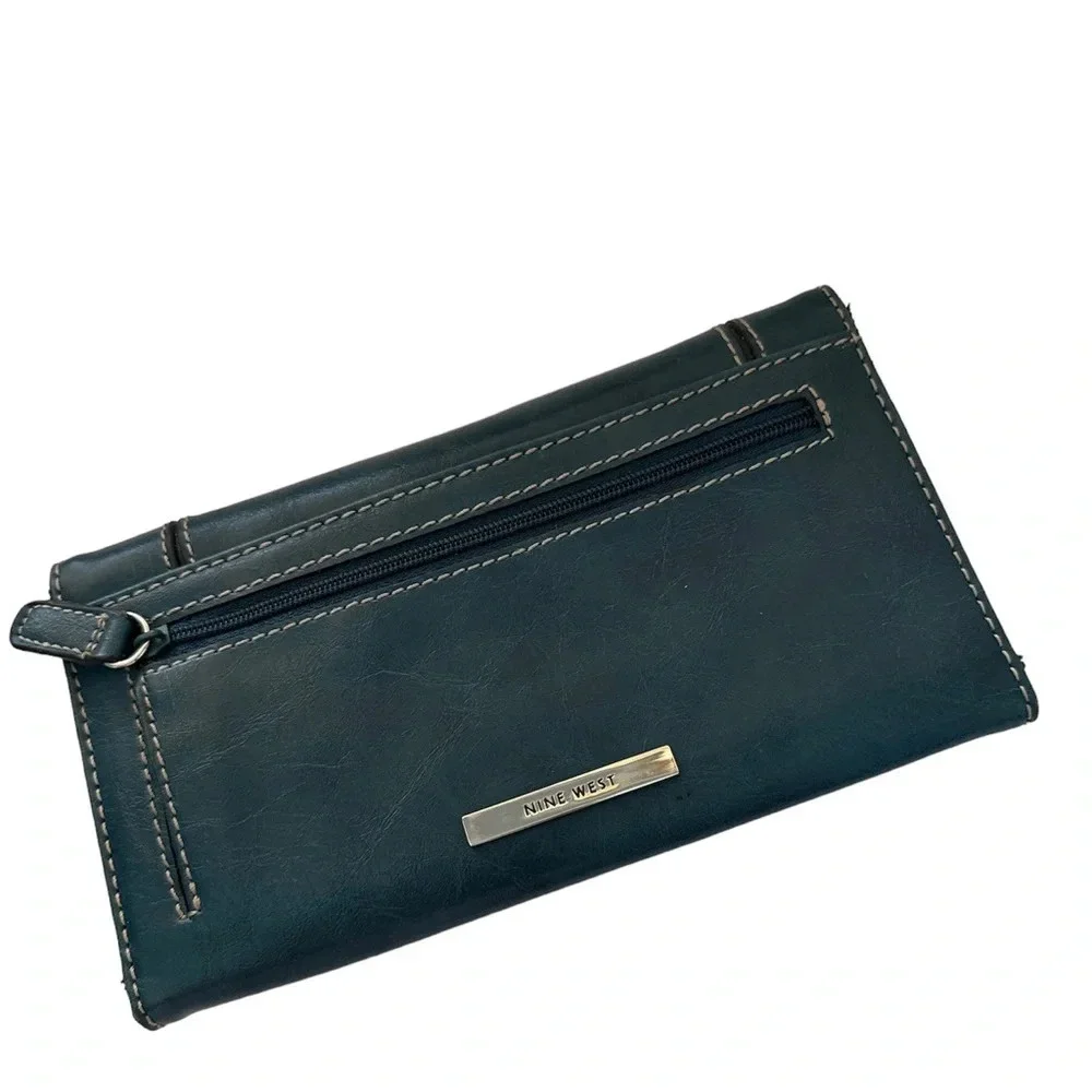 NINE WEST Teal Long Wallet - Picture 3 of 5